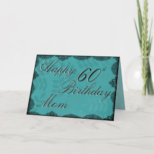 60e Joyeuse carte d'anniversaire - Dentelle Vintag