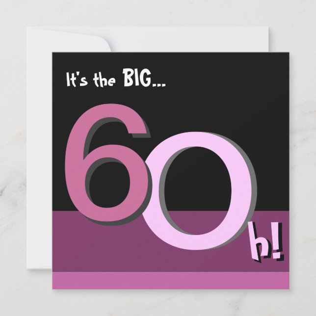 60ème Grand 6Oh ! Invitation à la fête d'anniversa (Devant)