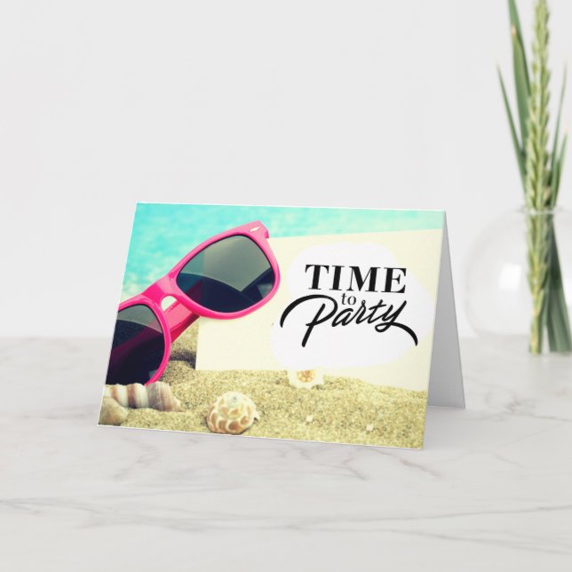 **60ème** LA PLAGE VOUS SOUHAITE ! ! ! CARTE D'ANN (Devant)