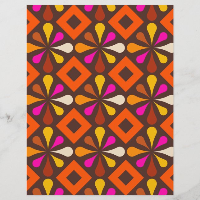 60s 70s retro mod paper print (Devant)