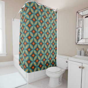 60s les années 70 mod rétro rideau de douche motif