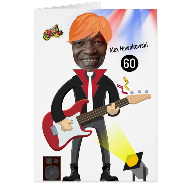 60th Mens Anniversaire Guitare Funk Rockstar Funny (Devant)