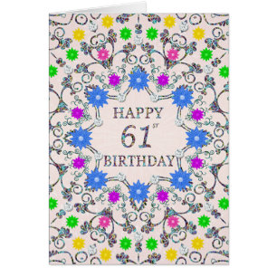 61e anniversaire Fleurs Abstraites