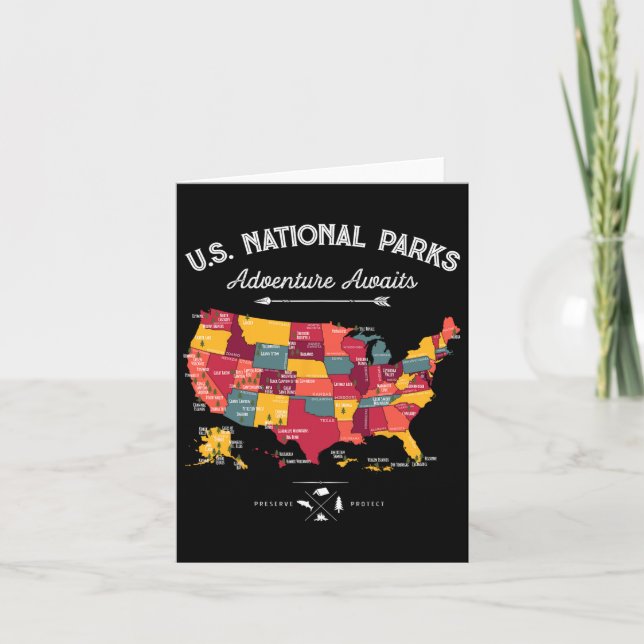 62 Parcs nationaux Carte Cadeaux Parc Us Camping V (Devant)