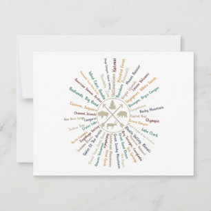 63 Carte des parcs nationaux Cadeaux US Park Campi