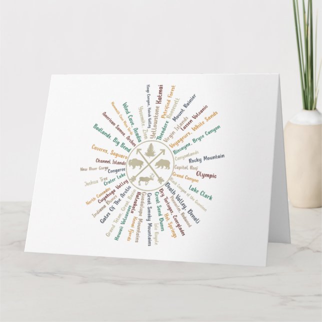 63 Carte des parcs nationaux Cadeaux US Park Campi (Devant)