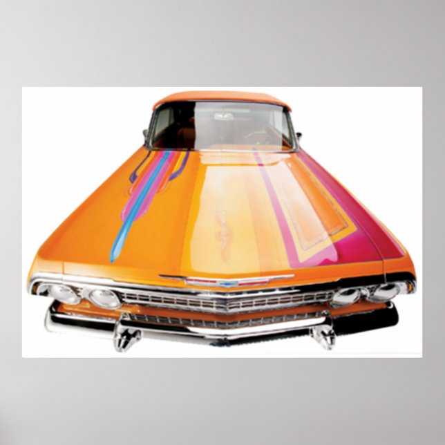 63 Chevy Impala Convertable Lowrider Poster (Devant)