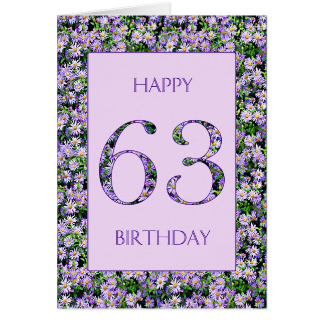 63e anniversaire de marguerites violettes (Devant)