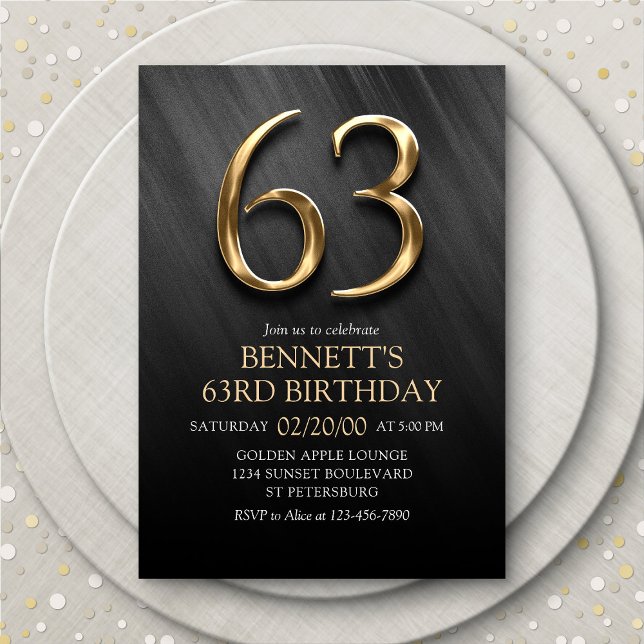 63e Invitation d'anniversaire (Créateur téléchargé)