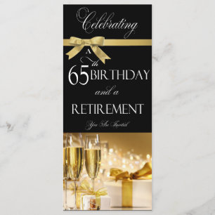 65 Anniversaire Invitation conjointe à la retraite