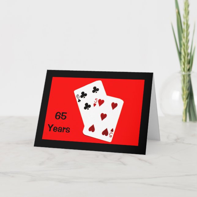 65 Ans, C'est Un Gros Coup! Carte d'Anniversaire (Devant)