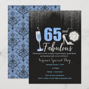 65 et fabuleuse invitation d'anniversaire pour les