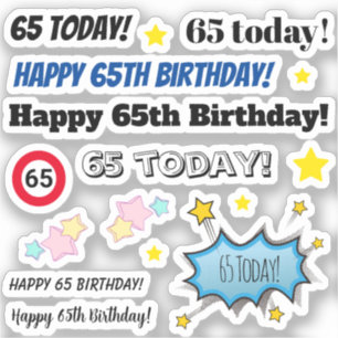 65 et fabuleux Stickers d'anniversaire multiples