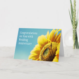 65e anniversaire du Mariage / Carte d'année