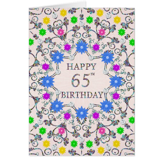 65e anniversaire Fleurs Abstraites  (Devant)