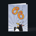 66e anniversaire - Carte de surprise de pingouin<br><div class="desc">Surprenez toute personne de 66 ans avec cette carte d'anniversaire amusante !</div>