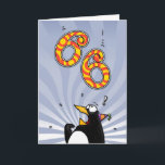 66e anniversaire - Carte de surprise de pingouin<br><div class="desc">Surprenez toute personne de 66 ans avec cette carte d'anniversaire amusante !</div>