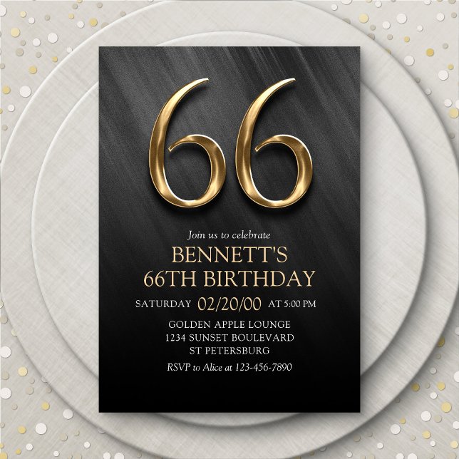66e Invitation d'anniversaire (Créateur téléchargé)