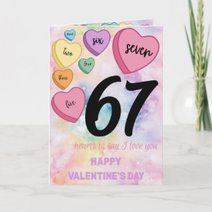 67 Carte de la Saint-Valentin au cœur aquarelle
