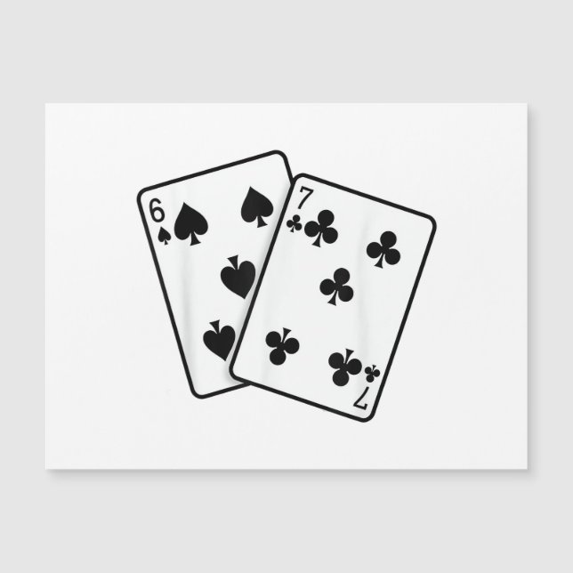 67 Cartes à jouer Mème Drôle Six Sept (Devant)