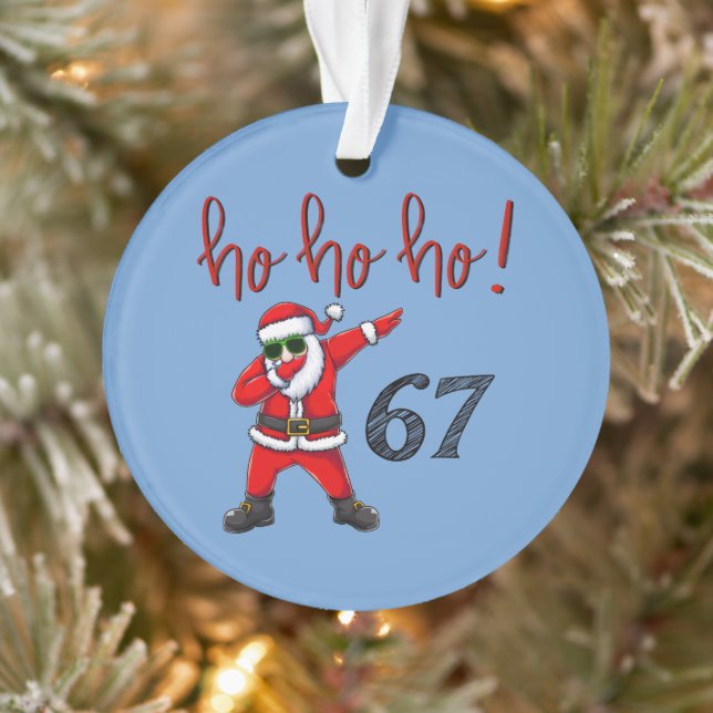 67 Dabbing Santa Christmas Ornament  (Arbre)