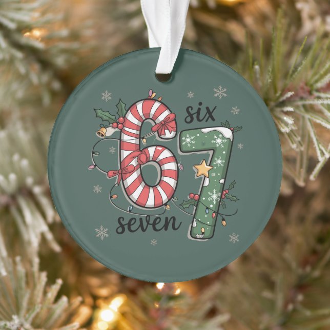 67 Lumières de Noël Six Sept Vacances Drôle Mème (Arbre)