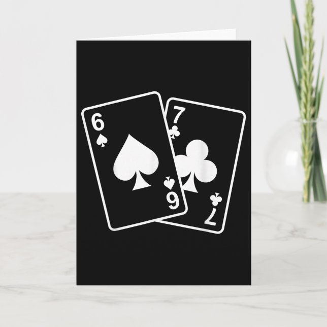 67 Meme Six Seven 6–7 Cartes à jouer drôles  (Devant)