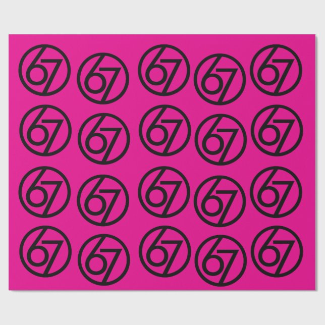 67 Papier cadeau drôle mème Six Sept Génération Al (Plat)