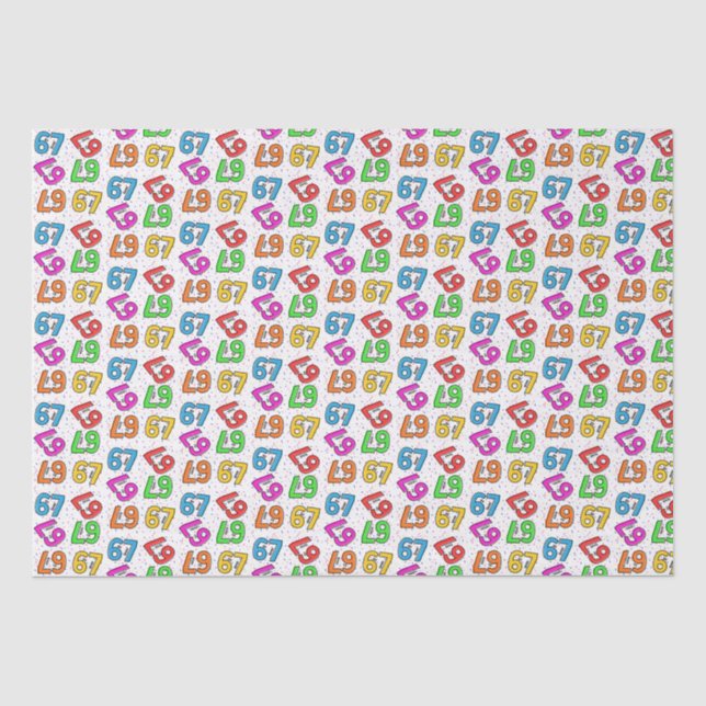 "67" Papier de soie confetti viral (Recto)