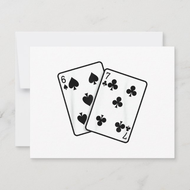 67 Playing Cards Meme Funny Six Seven (Devant)