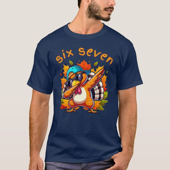 67 T-shirt de Thanksgiving Six Seven Dindon Dabant (Devant)