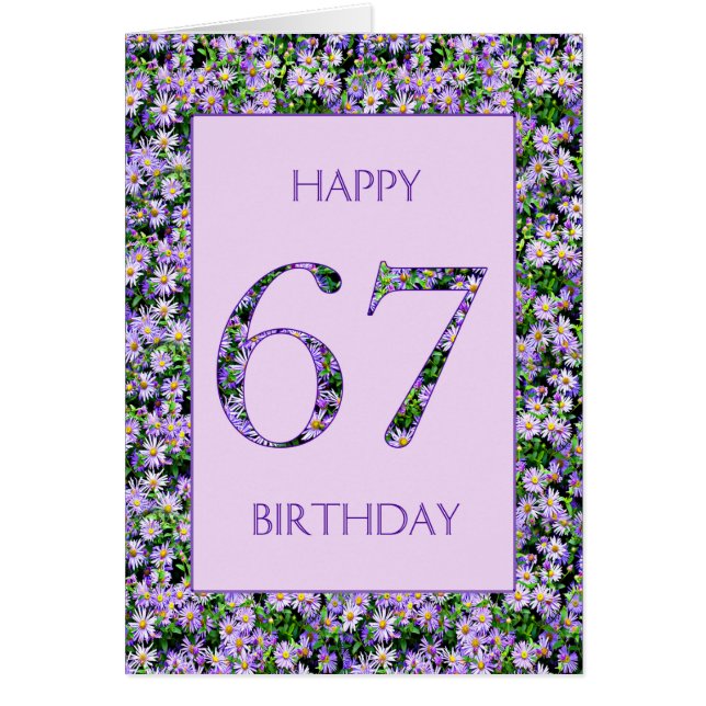 67e anniversaire de marguerites violettes (Devant)