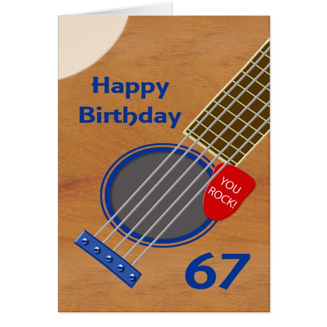 67e anniversaire Guitare Joueur Anniversaire (Devant)
