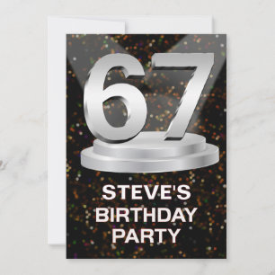 67th Birthday Party Invitation Ajouter un nom