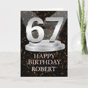 67th Birthday Spotlights Ajouter une carte de nom