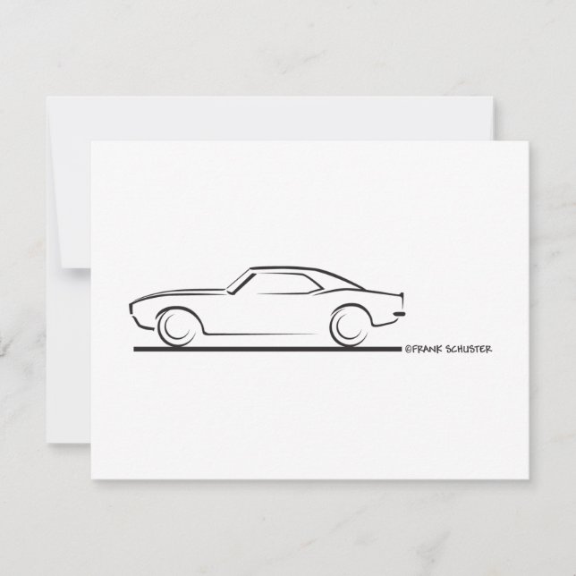 68 Camaro dur dessus NOIR (Devant)