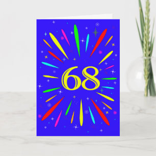 68e anniversaire carte d'explosion
