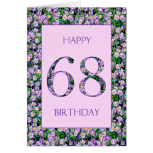 68e anniversaire de marguerites violettes