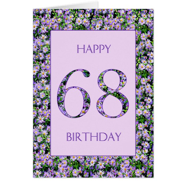 68e anniversaire de marguerites violettes (Devant)