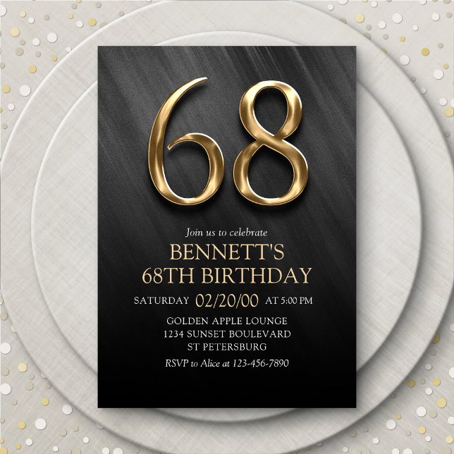 68e Invitation d'anniversaire (Créateur téléchargé)