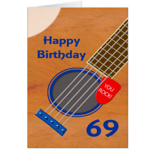 69e anniversaire Guitare Joueur Anniversaire