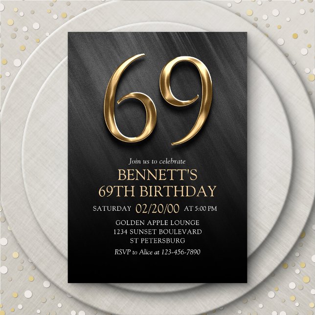 69e Invitation d'anniversaire (Créateur téléchargé)