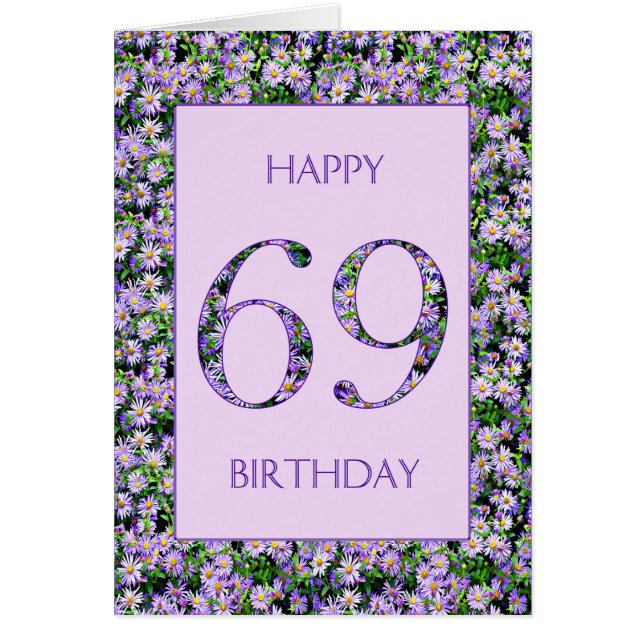 69th Birthday Purple Daisies (Devant)