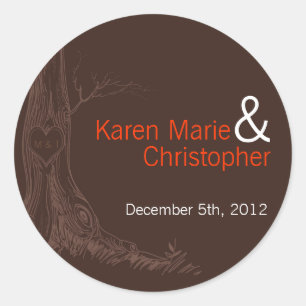 6 - 3" Favoriser les autocollants Arbre d'automne