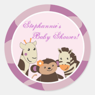 6 - 3" Favoriser Stickers Jacana Purple Animaux