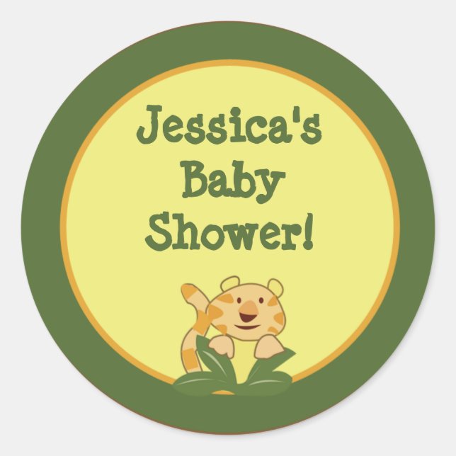 6 - 3" Favoriser Stickers Jungle Babies (Devant)