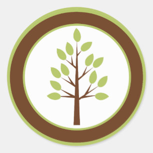 6 - 3" Favoriser Stickers Woodland Friends Tree