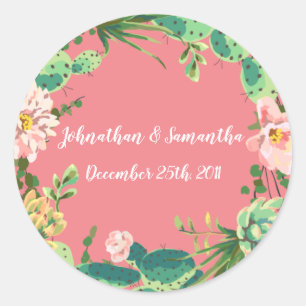 6 - 3" Stickers Favoriser Cactus Bohème Succulents