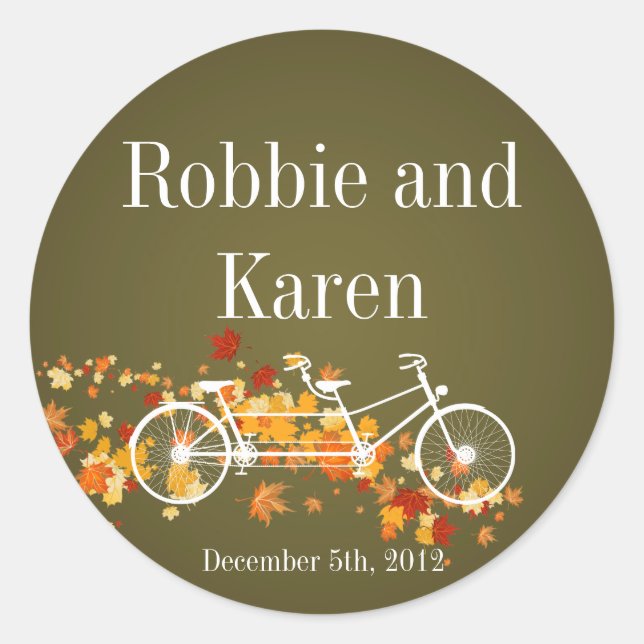 6 - 3" Stickers Favoriser Whimsical Brown Double V (Devant)