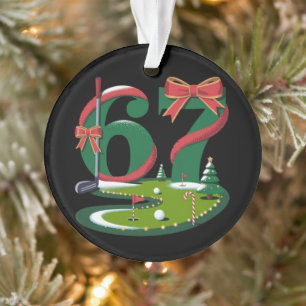 6 7 Six Seven Golf Gen Z Alpha Mème Xmas Golfing